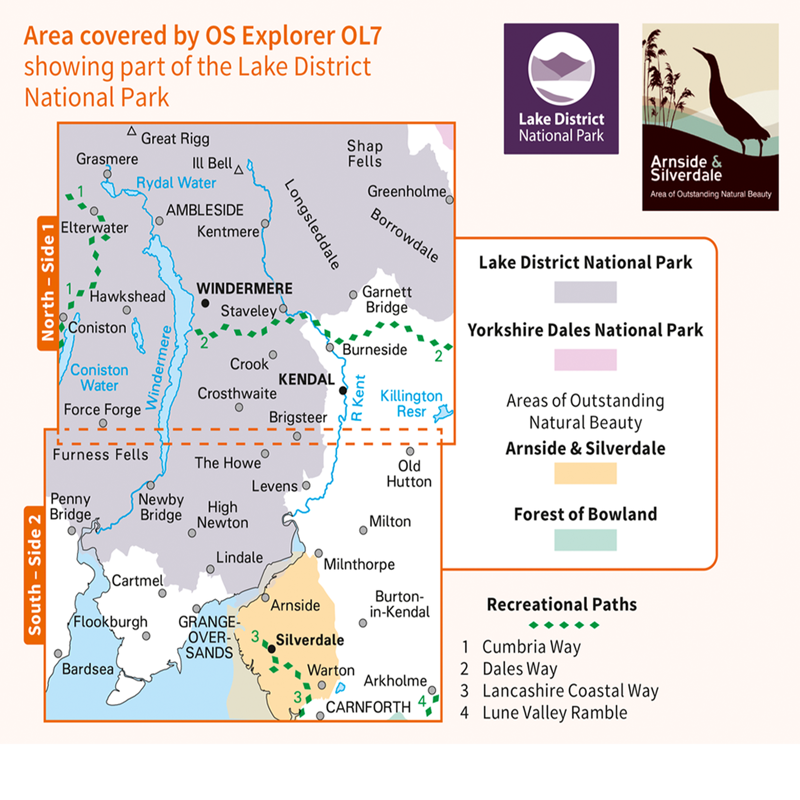 OS Explorer Map OL7 - Lake District South East-2